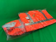 2no. Seen CBJENGORXL Orange High Visibility Jacket, Size: XL
