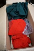 Quantity of Green and Red Beanie Hats