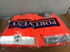 Portwest Orange High Visibility 3 in 1 Bomber Jacket Size: Small