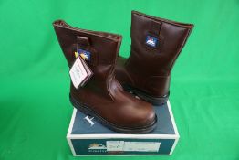 Himalayan 3550 Brown Leather Rigger Safety Boots, Size: 12