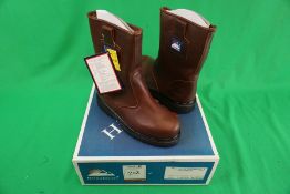 Himalayan 3550 Brown Leather Rigger Safety Boots, Size: 6