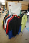 Quantity of Various Clothing Complete with Mobile Clothing Rack as Lotted