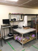 Entire Packing & Labelling Section Consisting; Metal Trolley with Shelves, 1200 x 1630 x 760(h to