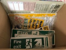 Quantity of Various Health & Safety Signage Including 'Fire Exit' ' Assembly Point' etc.