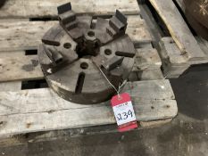 4-Jaw Chuck, 315mm dia, 80mm centre. Purchasers to confirm dimensions