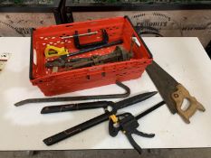 Quantity of Various Hand Tools as Lotted, Crate Not Included