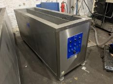 Hilsonic Mobile Twin Section Ultrasonic Cleaning Tank, Total Dimensions: 2170 x 700 x 1030mm, Each