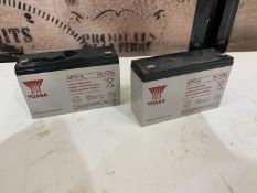 2no. Yuasa NP12-6 6V Rechargeable Batteries