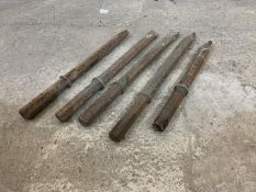 5no. Various Hammer Bits Approx 600mm long as Lotted