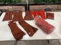 Quantity of Various Industrial Latex Gloves as Lotted
