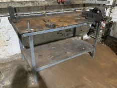 Steel Workbench 1900 x 785 x 910mm Complete with Record 6" Vice