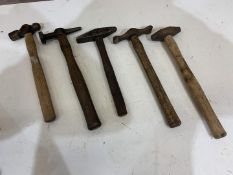5no. Various Engineers Hammers as Lotted