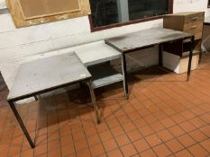 3no. Various Tables and Timber Drawer Unit as Lotted