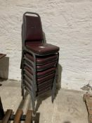 Quantity of Metal Stacking Chairs as Lotted