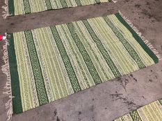 Green Striped Interior Floor Rug 900 x 1500mm