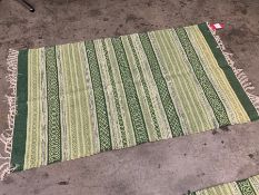 Green Striped Interior Floor Rug 900 x 1500mm