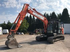 2014 Hitachi ZX130 Tracked Excavator, Geith Quick Hitch, Piped, Rear Safety Camera, Radio In Cab,