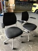 2no. Mobile Office Armchairs