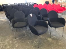 20no. Black Fabric Meeting Armchairs, Please Note: Buyer Must be Satisfied with the condition of