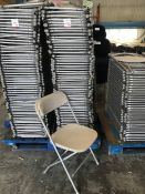 56no. Foldaway Plastic Chairs, Please Note: Buyer Must be Satisfied with the condition of their lots