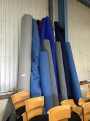 Large Quantity of Various Fabrics & Carpet as Lotted Note: Longest Roll 4m