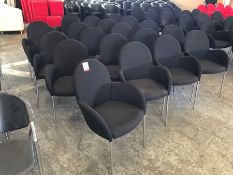 21no. Black Fabric Meeting Armchairs, Please Note: Buyer Must be Satisfied with the condition of