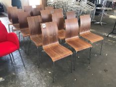 15no. Timber High Back Chrome Legged Chairs, Please Note: Buyer Must be Satisfied with the condition