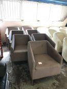 7no. Fabric Tub Style Armchairs, Please Note: Buyer Must be Satisfied with the condition of their