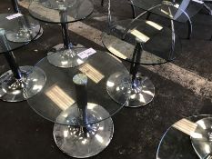 2no. Chrome Based Round Coffee Tables