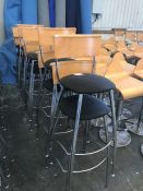 10no. Timber Backed Chrome Framed Stools, Please Note: Buyer Must be Satisfied with the condition of