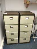 2no. Brown & Cream Filing Cabinets