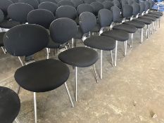 11no. Black Fabric Metal Framed Meeting Chairs, Please Note: Buyer Must be Satisfied with the