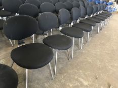 11no. Black Fabric Metal Framed Meeting Chairs, Please Note: Buyer Must be Satisfied with the