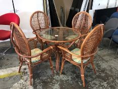 Timber Framed Table & 4no. Chair Set, Please Note: Buyer Must be Satisfied with the condition of