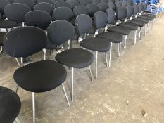 11no. Black Fabric Metal Framed Meeting Chairs, Please Note: Buyer Must be Satisfied with the