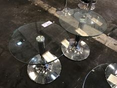 2no. Chrome Based Round Coffee Tables