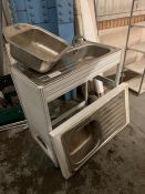 Freestanding Sink Unit & 2no. Sinks as Lotted