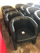 4no. Leatherette Tub Chairs, Please Note: Buyer Must be Satisfied with the condition of their lots