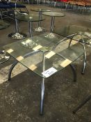 Chrome Framed Glass Topped Coffee Table