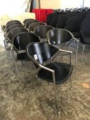 11no. Chrome Framed Plastic Meeting Chair, Please Note: Buyer Must be Satisfied with the condition