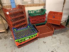 Quantity of Various Plastic Crates & Trays as Lotted