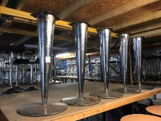 5no. Chrome Table Bases, 1070mm, Please Note: Buyer Must be Satisfied with the condition of their