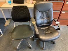 2no. Mobile Office Armchairs as Lotted