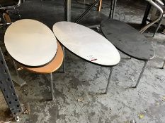 3no. Various Oval Tables & 1no. Table Top 1100 x 500 x 400mm please Note: Buyer Must be Satisfied