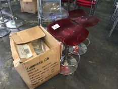 4no. Various Transparent Chrome Based Stools, 1no. Unused