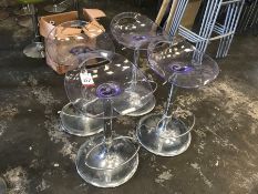 4no. Transparent Plastic Stools with Chrome Base