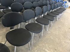 11no. Black Fabric Metal Framed Meeting Chairs, Please Note: Buyer Must be Satisfied with the