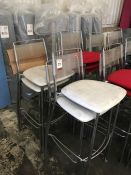 4no. White Chrome Framed Wire Backed High Chairs, Please Note: Buyer Must be Satisfied with the