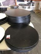 23no. 700mm Black Timber Table Top, Please Note: Buyer Must be Satisfied with the condition of their