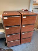 2no. 4-drawer Filing Cabinets as Lotted